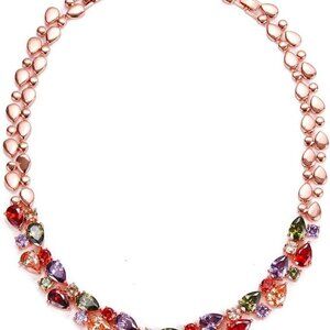 Necklaces for Women, Classic Multi Gemstones Silver Necklaces with Amethyst Garn